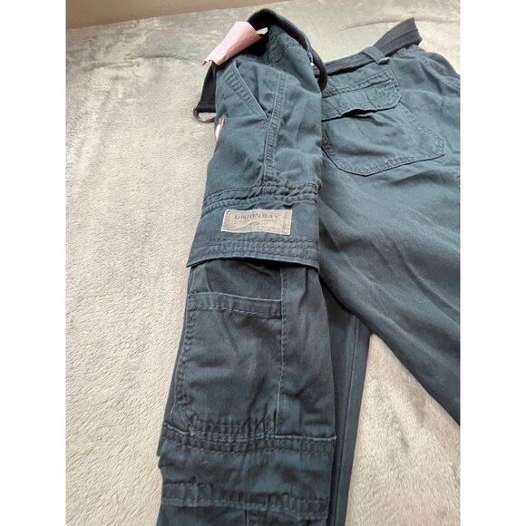 Unionbay Mens 44X32 True Navy Cotton Survivor Cargo Pants Baggy Belt Included - Picture 14 of 15
